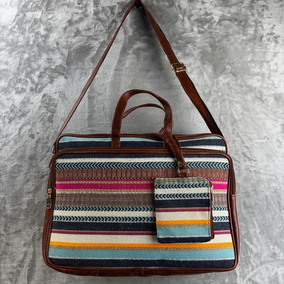 UMTA Handbags - UMTA Jacquard Laptop Bag Unisex OS Multi-Color Stripe Hand-Block Print (2541)